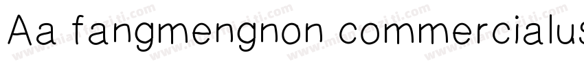Aa fangmengnon commercialuse字体转换